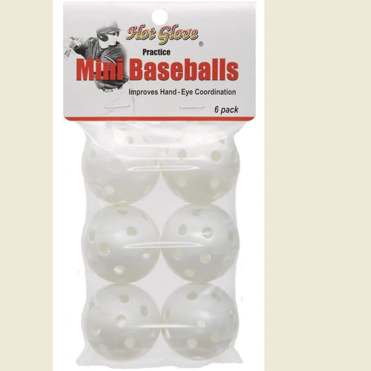 GOLF BALL SIZE PRACTICE BALLS-WHITE-6 PK